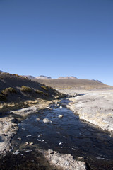 Geysers del tatio on Andes, Chile