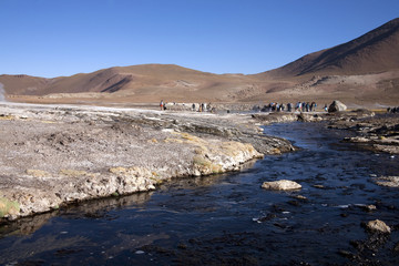 Geysers del tatio on Andes, Chile
