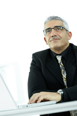 Businessman working with computer