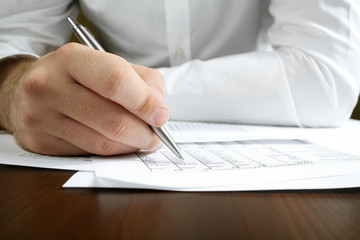 Fototapeta premium Financial data analyzing.