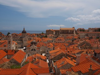 Fototapeta na wymiar View of old part of Dubrovnik city, Croatia