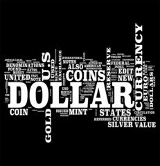 Fototapeta premium Dollars tag cloud