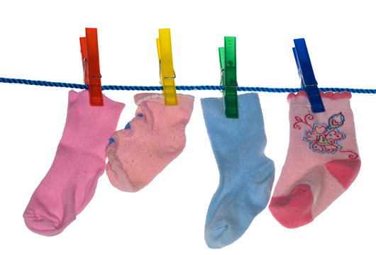 clothes-pegs and socks