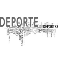 Deporte tag cloud