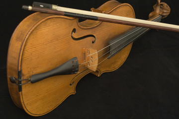Antique violin and bow