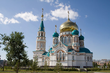 Fototapeta na wymiar Zaśnięcia Katedra w Omsk, Rosja