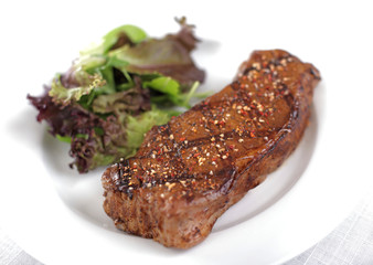Steak dinner - juicy grilled steak