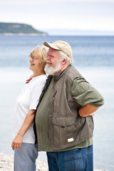 Two Seniors on the beach