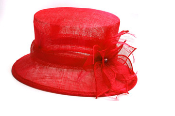 luxury red hat