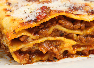 Beef Lasagna Close-up