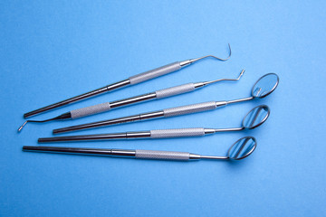Group Of Dental Instruments - Angled Mirrors