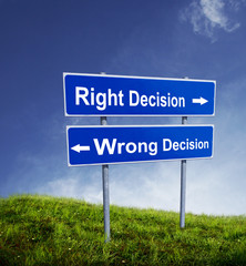 Right and Wrong decision