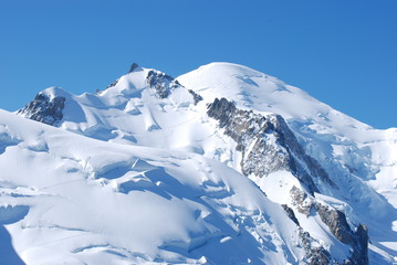 Sommet du mont blanc sans nuages