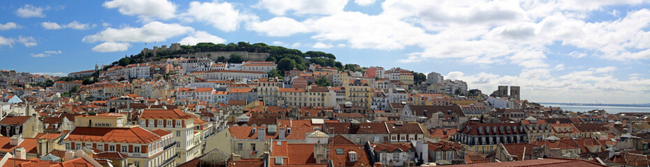 Fototapeta na wymiar Panorama des Burgberges, Lissabon