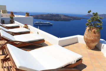 Hôtel à Santorin avec vue sur la Caldeira  - Cyclades - Grèce