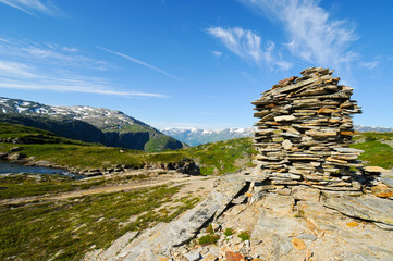 Schieferturm als Orientierungspunkt, Norwegen