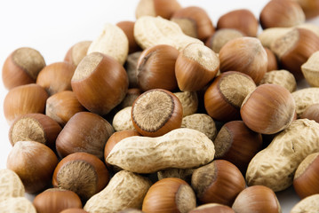 hazelnuts and peanuts
