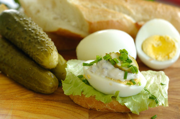 Eggs, Gherkins and Bread