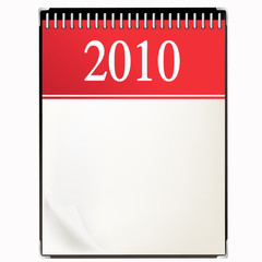 new year empty calendar with spiral vector