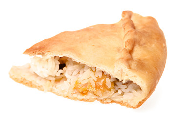 Pie on white background