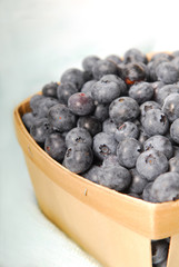 Fresh blueberries in a basket