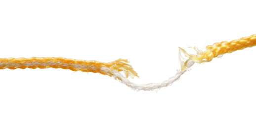 Breaking Rope isolated on white background