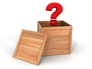 Crate with question