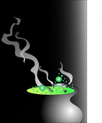 Bubbling Hot Cauldron Illustration