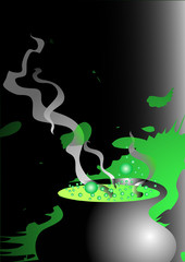 Bubbling Hot Cauldron Illustration