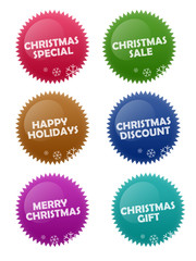 Glossy christmas label