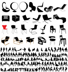 chairs and people collection