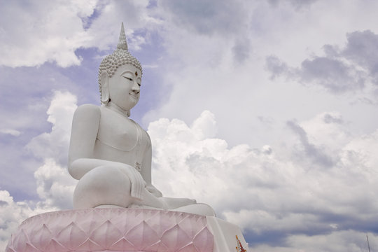 White Buddha image, Thailand