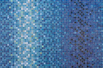 Blue colored mosaic squares