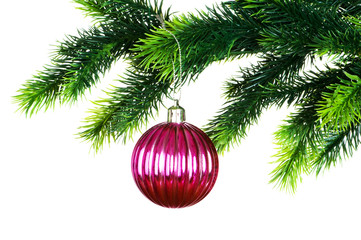 Christmas decoration isolated on the white background