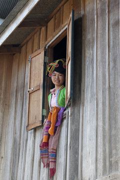Asiatische Frauen Laos, Thai Dam