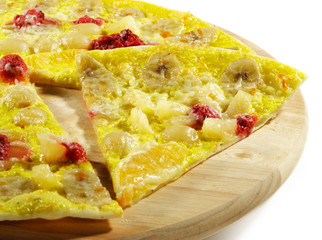 Piece of Fruit and Berry Pizza