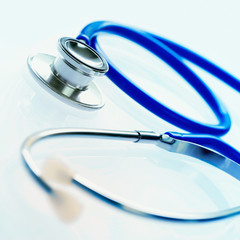 Image of a stethoscope on white background. - obrazy, fototapety, plakaty