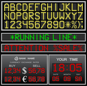 vector electronic alphabet