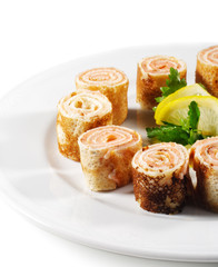 Pancakes with Salmon