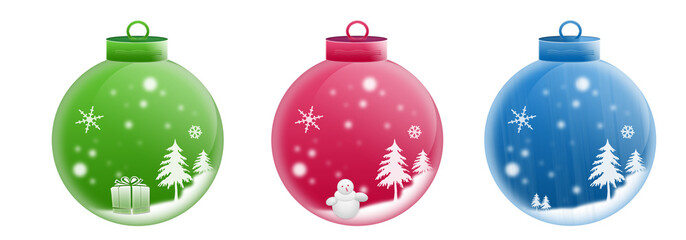 Three Christmas Balls