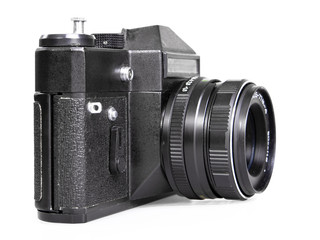 Photo camera isolated on white