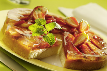 Strawberry Flan