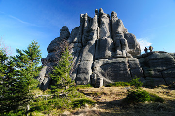 Fototapeta Pilgrim rock formation - karkonosze  mountains in Poland obraz