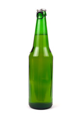 Beer in green bottle