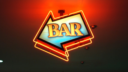 Neon Bar Sign Arrow