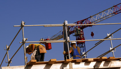 Chantier de construction d'immeubles -