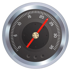 Gauge or meter illustration. Could for pressure, water, speed