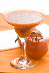 refreshment and healthy diet drink tomato juice