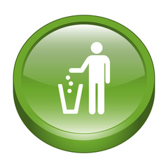 Recycling Sign 3D Button