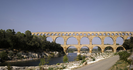 Pont du Gard:  Roman aqueduct in southern France near Nimes.